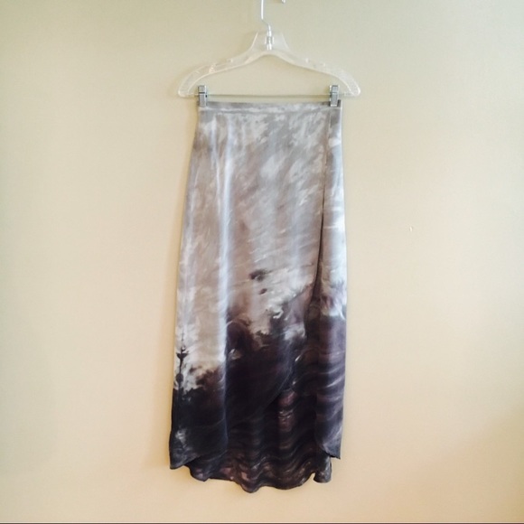 Helmut Lang Ombré Watercolor Silk Skirt - Picture 7 of 7